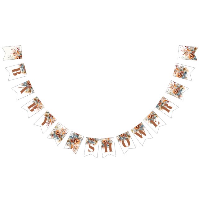 Småblommor, babydusch vimplar (Alla)