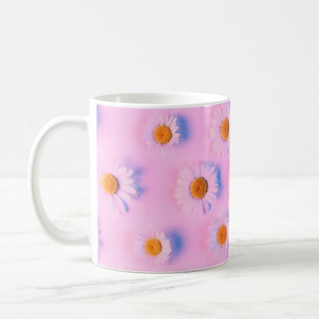 Småblommor med multifärgad, nyljus patte kaffemugg (Vänster)