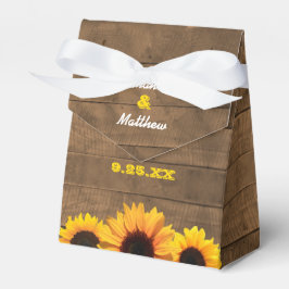 Småblommor och Rustic Wood Wedding Favor Box Presentaskar
