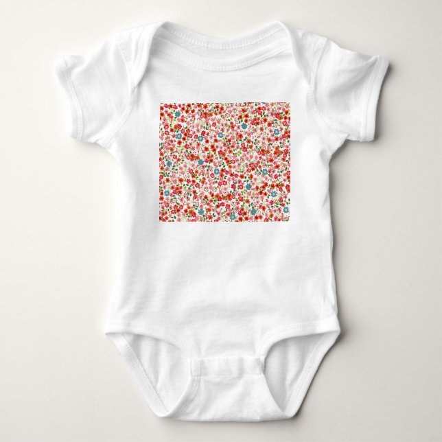 Småblommor, , stil, sömlös rygggrav t shirt (Framsida)