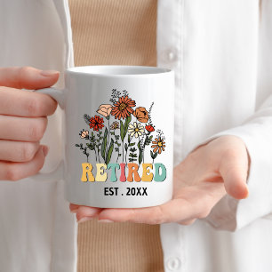 Småblommor, uttröttad 2023 Mugg Funny Pension Gift