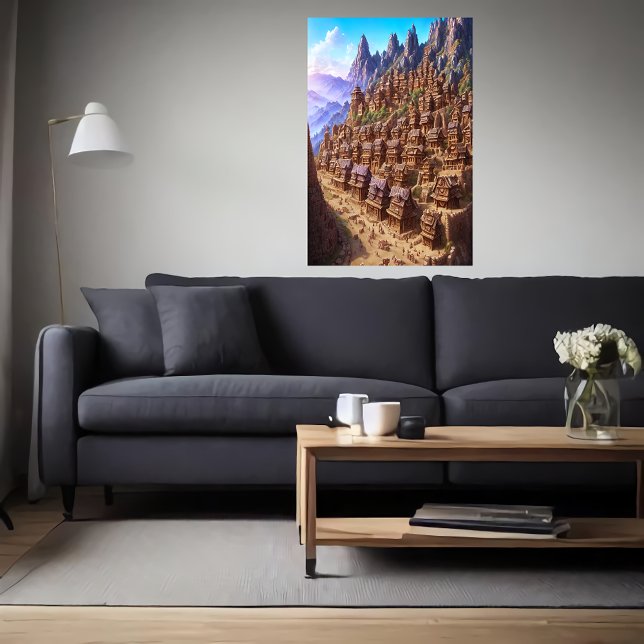 Småchokladpudderbyn | AI Art Poster (Skapare uppladdad)
