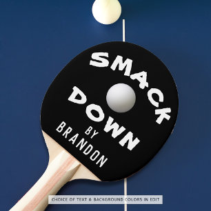 SMACK NEDÅT AV NAMN Editable Black Pingisracket