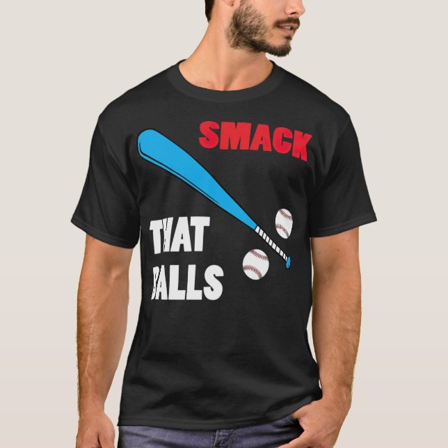 Smack som catcher basebollhalsdukar t shirt (Framsida)
