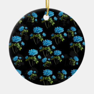 Småfärgad blombuketter mönster cushion c julgransprydnad keramik