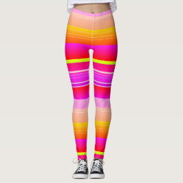 Småfärgade kreativ med ljusröd gult leggings