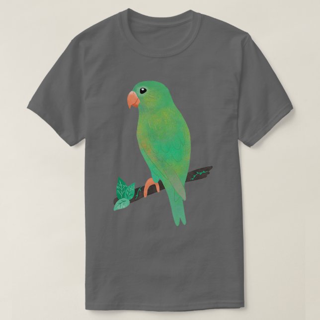 Småfauna (Cute grönt parrot) T Shirt (Design framsida)