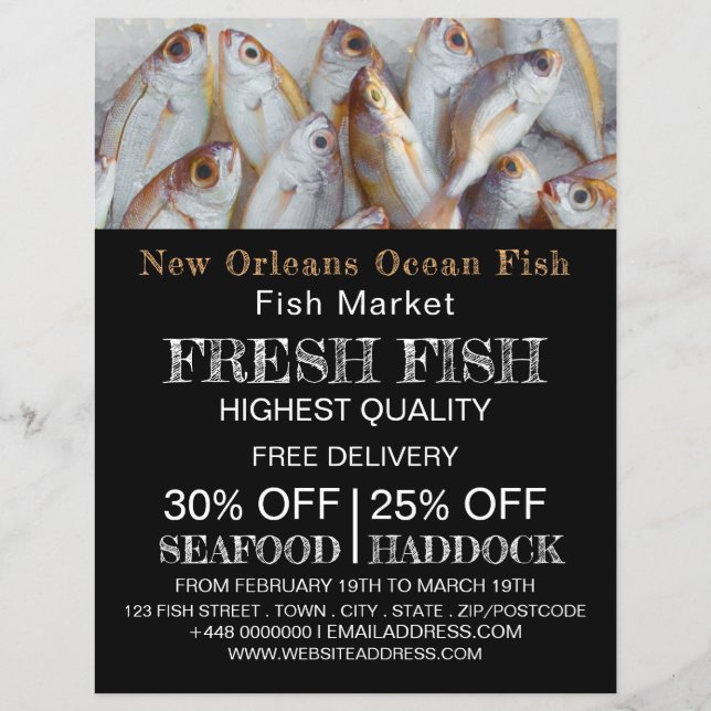 Småfisk, fiskenäring/hustru, fiskmarknadsförändrin reklamblad (Framsidan)