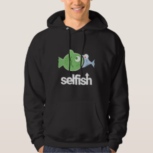 Småfisk som försöker äta storfisk en självfiende hoodie