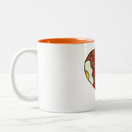 Småfisk upp hjärtamuggen Två-Tonad mugg