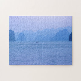 Småfiskefartyg i Ha Long Bay - Vietnam, Asien Pussel