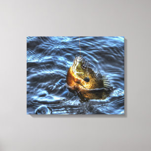Småfiskfiskares utomhussport Art Canvastryck