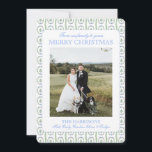 Småfiskfoto för kustnära moralårsjubileum julkort<br><div class="desc">Vattentärsfärgat julkort Kustjungslig julaftonfisk Ett Helgdag för foto-Vintage. Det här vackra jullfotkortet har en färgad julgransterland med julgranen ljus ram för ett foto. Det är perfekt om du är tittar för ett klassiskt,  söderut,  barnsligt julkort. Meddelande mig om du behöver justera eller matcha objekt:)</div>