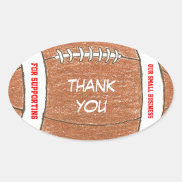 Småföretagsetikett - fotboll ovalt klistermärke