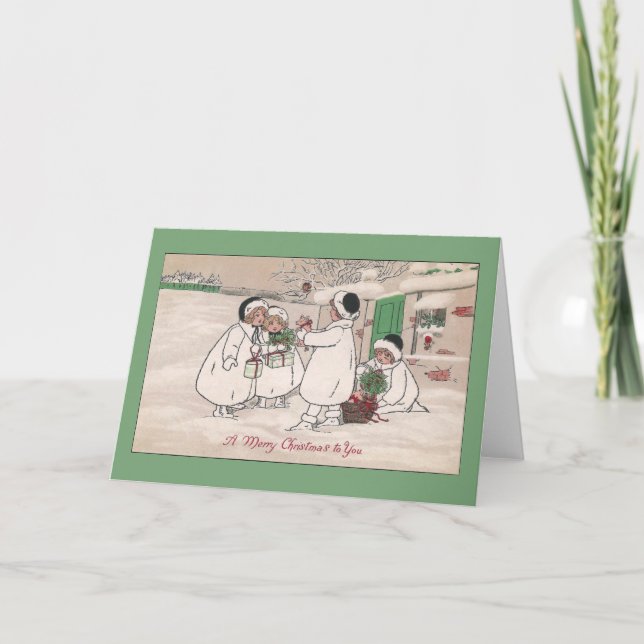 Smågrisar till jul helgkort (Framsida)