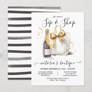 Smak och shopping butiksevent inbjudningar