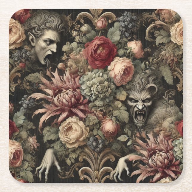 Smak som Baroque - gotin Victorian Underlägg Papper Kvadrat (Framsidan)