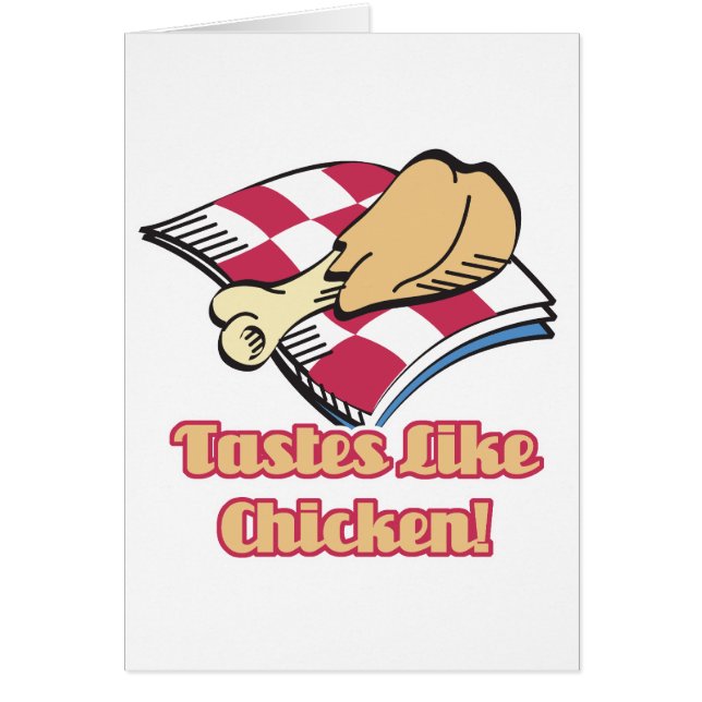 Smak som kyckling hälsningskort (Framsidan)
