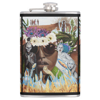 "Smaka ingen den onda" vinylen slågen in flaska Fickplunta