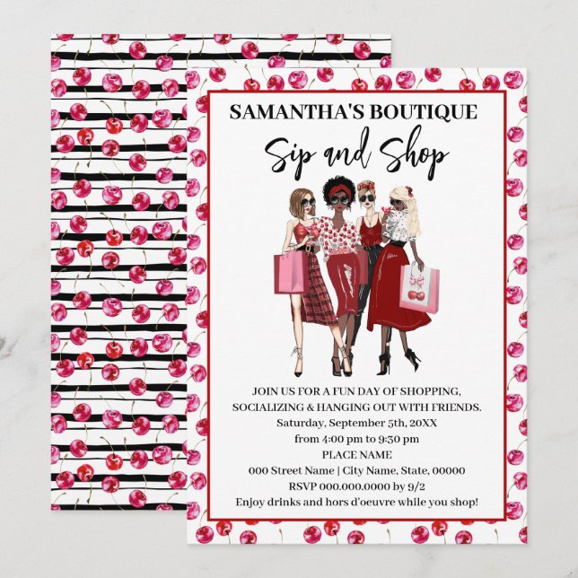 Smaka och Handla Pop Up Shop Päron Inbjudan (Fram/baksida)