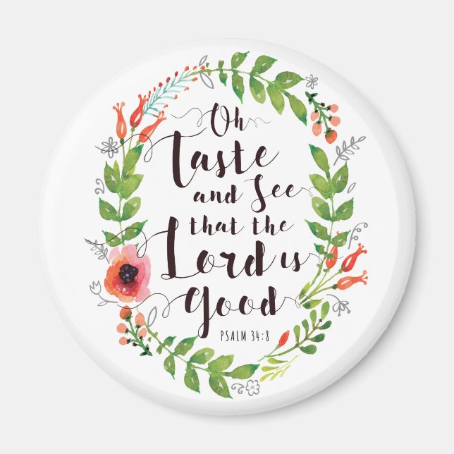 Smaka och se Herren är Bra Magnet (Framsidan)