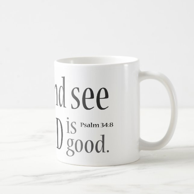 Smaka och se…, Psalm34:8 Kaffemugg (Höger)