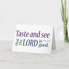 Smaka och se.. Psalm 34:8 Kort