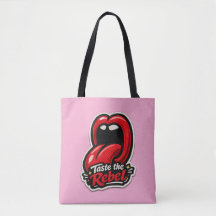 👅🔥 Smaka Rebell – Tote Bag med Djärv Grafik 👜✨