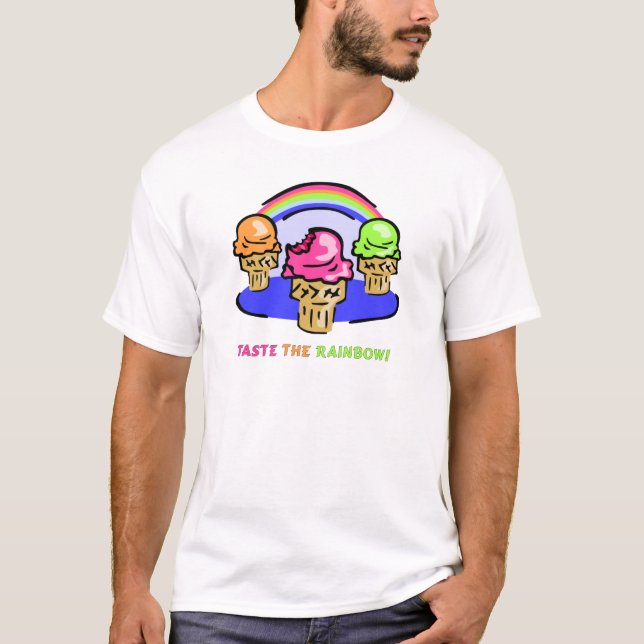Smaka regnbågen tee shirt (Framsida)