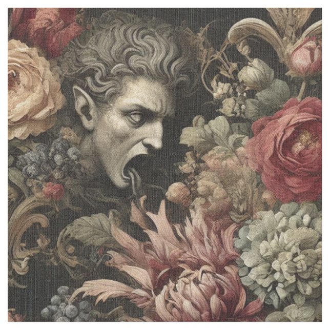 Smaka som Baroque - Gothic Påstående Tile Tyg (Närbild)