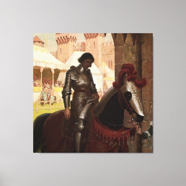 "Smakad" av Edmund Blair Leighton Canvastryck (Framsida)