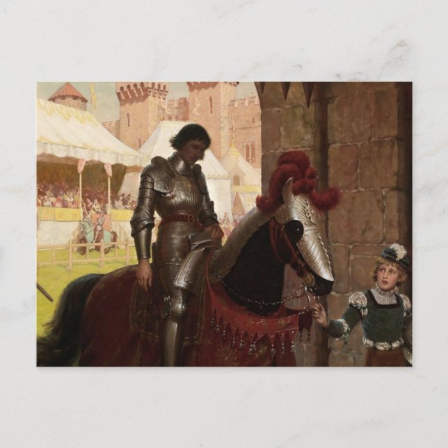 "Smakad" av Edmund Blair Leighton Vykort (Framsida)