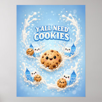 Småkakor Söta Kawaii Humör Poster