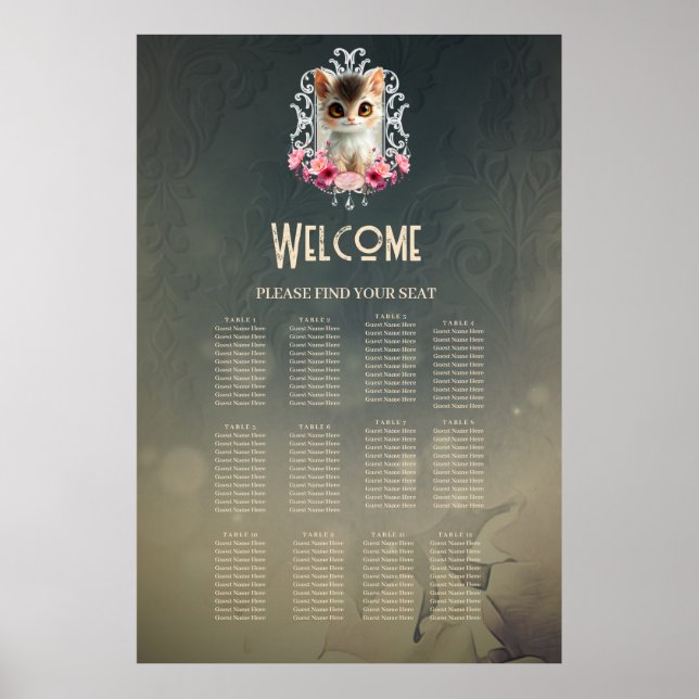 Smakande, flytande kattunge poster (Framsidan)