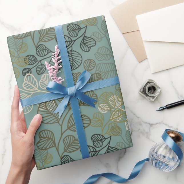 Smakande läder, silhuetter av varsam smak presentpapper (Gifting)