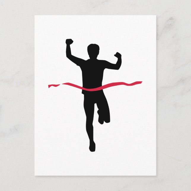 Smakande maratonvinnare vykort (Framsida)