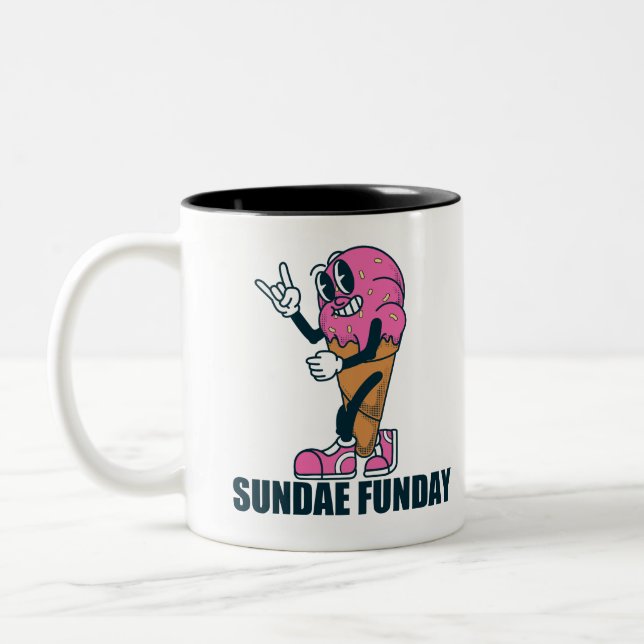 smakar hett hundar Två-Tonad mugg (Vänster)