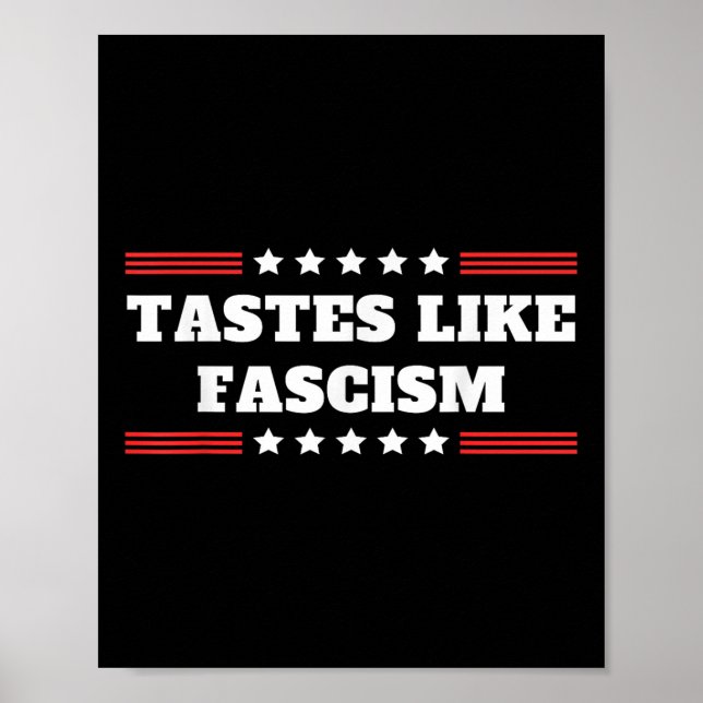 Smakar som fascism invandring razzia upplopp prote poster (Framsidan)