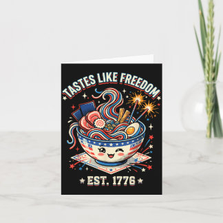 Smakar som frihet 4 juli 1776 Patriotisk Kort