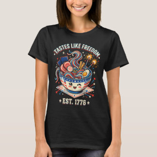 Smakar som frihet 4 juli 1776 Patriotisk T Shirt