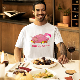 Smakar Som Kyckling Rolig Flamingo Tee