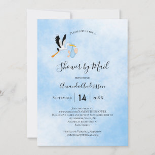 Smakare per postork, söt pojke blå himmel inbjudningar