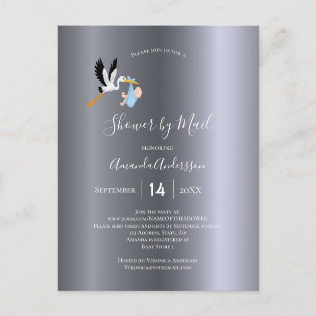 Smakare per postork, söt pojke silver vykort (Framsida)