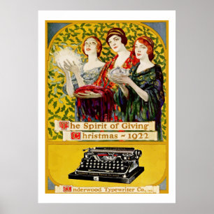 Smaken Ge (Vintage, skrivmaskin och) Poster