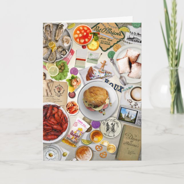Smaker av New Orleans French Quarter-köket Kort (Framsida)