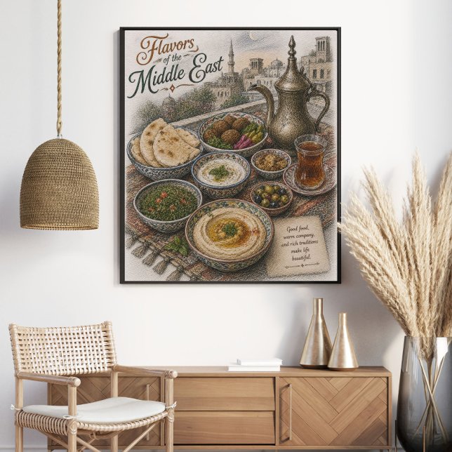 Smaker från Mellanöstern kulinarisk Poster (Skapare uppladdad)