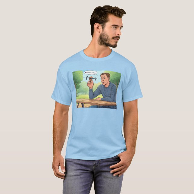 Smaker som Chicken manar blå T-shirt (Hel framsida)