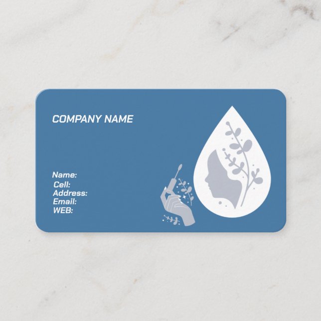 Smakeup-artist för BASIC-MALLATE-AFFÄRSKORT Visitkort (Framsida)