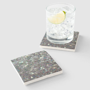 Smakfärgad mosaik i silver stenunderlägg