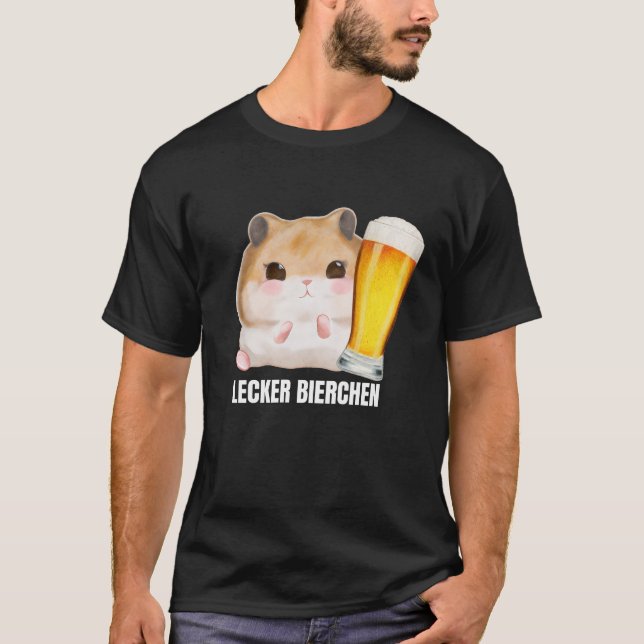 Smakfull Öl X Sorgsen Hamster Meme Veteöl T Shirt (Framsida)